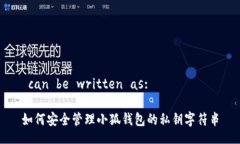  can be written as:如何安全管理小狐钱包的私钥字符